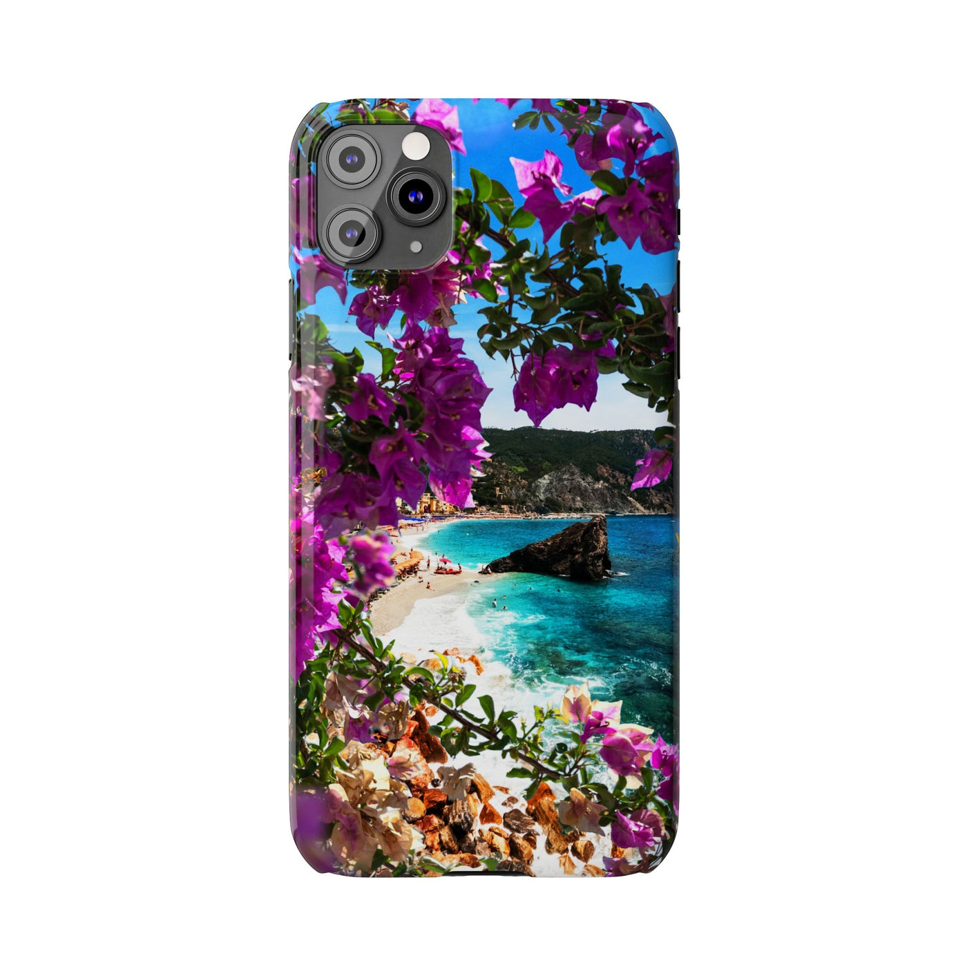 Slim Bougainvillea Sea View Cute Phone Cases for Iphone  | iPhone 15 Case | iPhone 15 Pro Max Case, Iphone 14, Iphone 14 Pro Max, Iphone 13