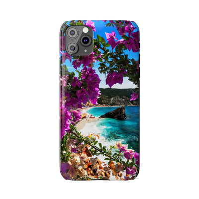 Bougainvillea Sea View Slim Cute Phone Cases for Iphone  | iPhone 15 Case | iPhone 15 Pro Max Case, Iphone 14, Iphone 14 Pro Max, Iphone 13