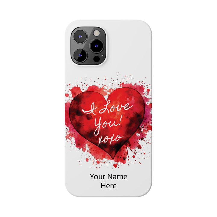 Slim Custom Personalized Valentine Love Gift for Her Cute Phone Cases for Iphone 16 Pro Max | iPhone 15 Case | iPhone 15 Pro Max Case, Iphone 14, 13, 12, 11, 10, 8, 7 - Studio40ParkLane