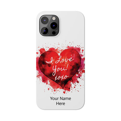 Slim Custom Personalized Valentine Love Gift for Her Cute Phone Cases for Iphone 16 Pro Max | iPhone 15 Case | iPhone 15 Pro Max Case, Iphone 14, 13, 12, 11, 10, 8, 7