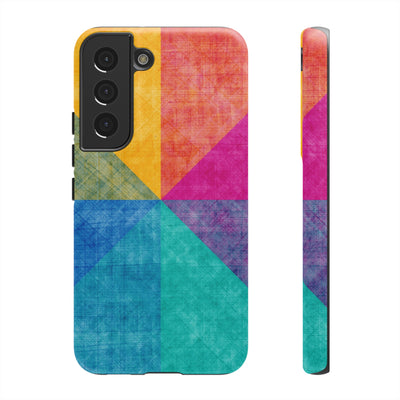 Impact Resistant, Colored Shapes, Cute Phone Cases for Samsung S24, S23, S22, S21, IPhone 15 pro Iphone 14 pro Iphone 13 IPhone 12 Iphone 11