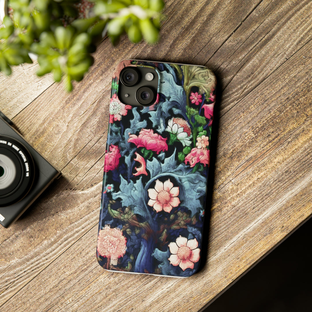 Slim Cute Phone Cases for Iphone - | iPhone 15 Case | iPhone 15 Pro Max Case, Iphone 14 Case, Iphone 14 Pro Max, Iphone 13, Flowers Scene - Studio40ParkLane