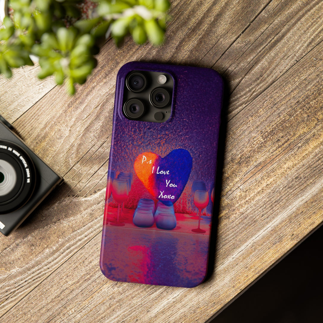 Slim Cute Phone Cases for Iphone - | iPhone 15 Case | iPhone 15 Pro Max Case, Iphone 14 Case, Iphone 14 Pro Max, Iphone 13, PS I Love You Heart - Studio40ParkLane