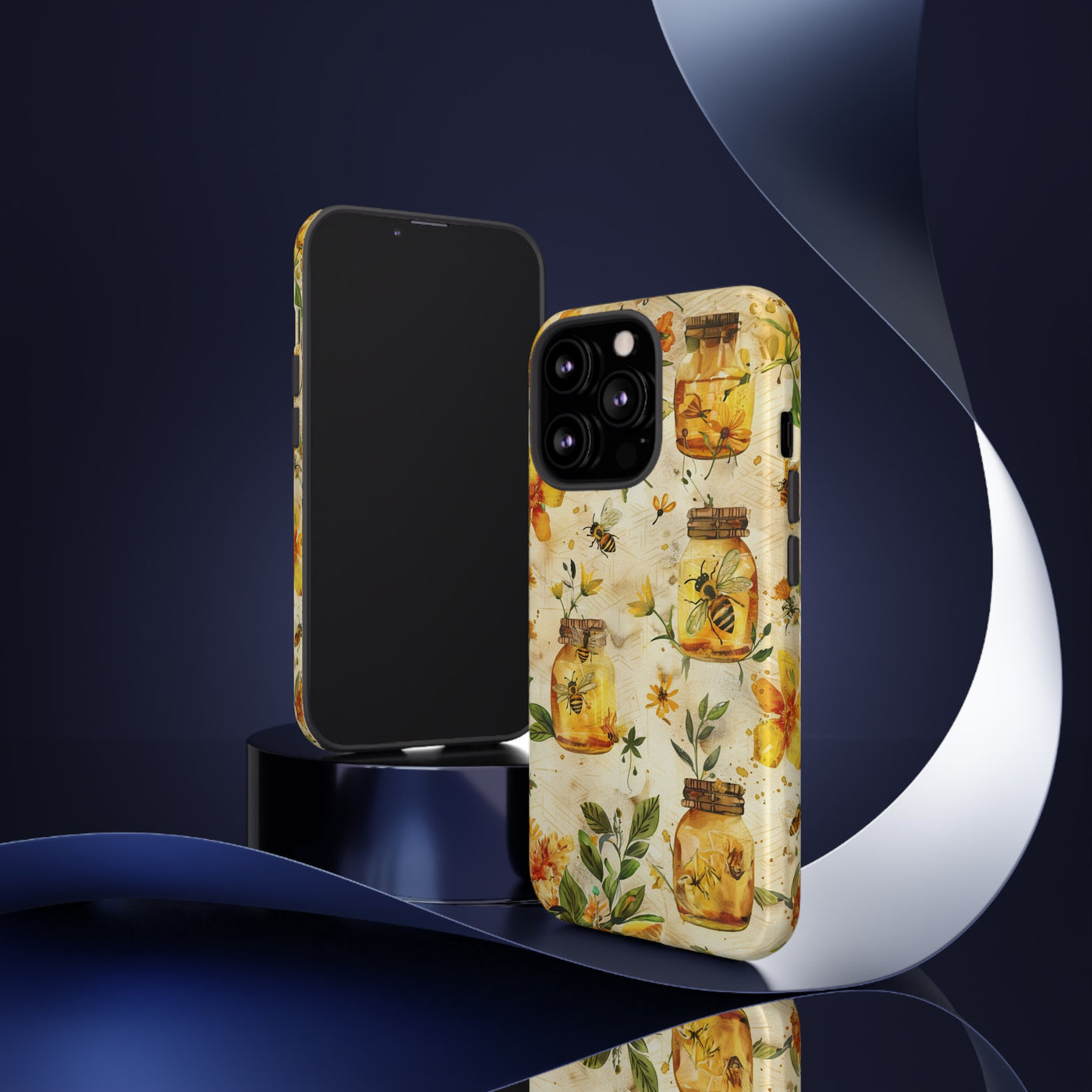 Impact Resistant, Honey Bees, Cute Phone Cases for Samsung S24, S23, S22, S21, IPhone 15 pro Iphone 14 pro Iphone 13 IPhone 12 Iphone 11