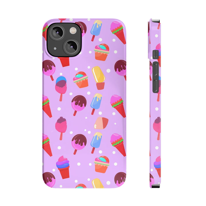 Slim Cute Phone Cases for Iphone - | iPhone 15 Case | iPhone 15 Pro Max Case, Iphone 14 Case, Iphone 14 Pro Max, Iphone 13, Summer Ice - cream Pink - Studio40ParkLane
