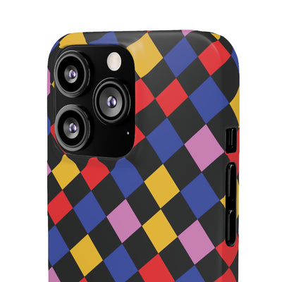 Colorful Checkerboard Cute Phone Case - Sleek Snap - for iPhone 16 15 14 13 12 11 Max Pro Plus Samsung Galaxy S24 S23 S22 S21 S20 Plus Ultra - Studio40ParkLane