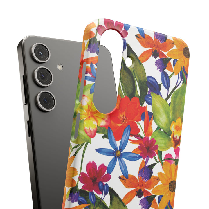 Sleek Snap Colorful Flowers Cute Phone Case for iPhone 16 15 14 13 12 11 X Xs Max Xr Pro Plus Samsung Galaxy S24 S23 S22 S21 S20 Note Ultra