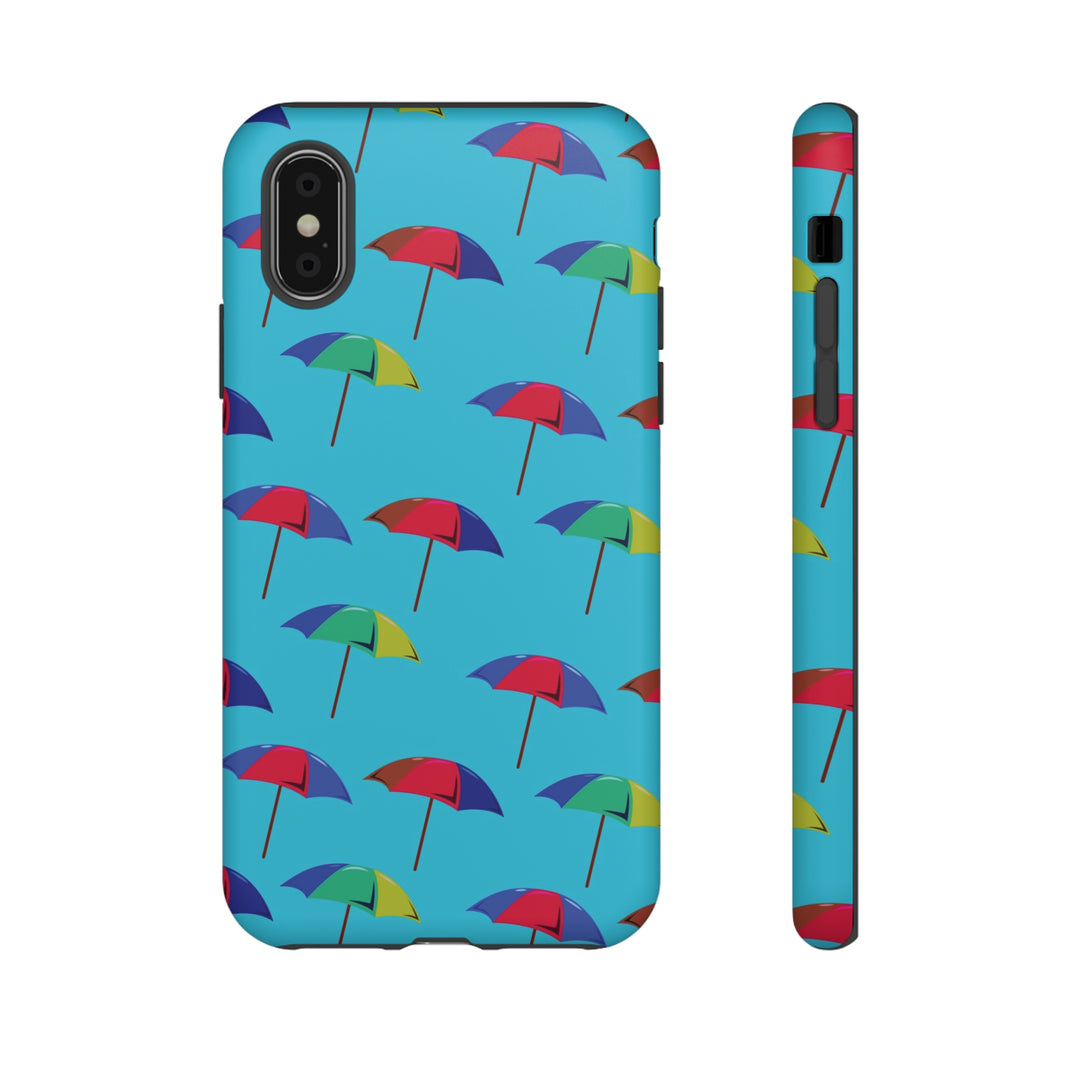 Cute IPhone Case | Colorful Beach Parasols Blue, iPhone 15 Case | iPhone 15 Pro Case, Iphone 14 Case, Iphone 14 Pro Max Case, Protective Iphone Case - Studio40ParkLane