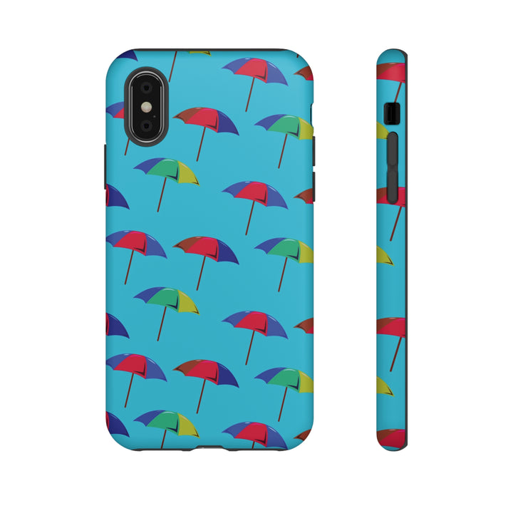 Cute IPhone Case | Colorful Beach Parasols Blue, iPhone 15 Case | iPhone 15 Pro Case, Iphone 14 Case, Iphone 14 Pro Max Case, Protective Iphone Case - Studio40ParkLane