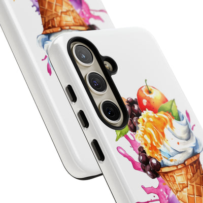 Impact Resistant, Summer Ice Cream Cone, Cute Phone Cases for Samsung S24, S23, S22, S21, IPhone 15 pro Iphone 14 pro Iphone 13 IPhone 12 Iphone 11