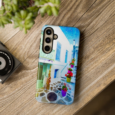 Impact Resistant, Greece House, Cute Phone Cases for Samsung S24, S23, S22, S21, IPhone 15 pro Iphone 14 pro Iphone 13 IPhone 12 Iphone 11