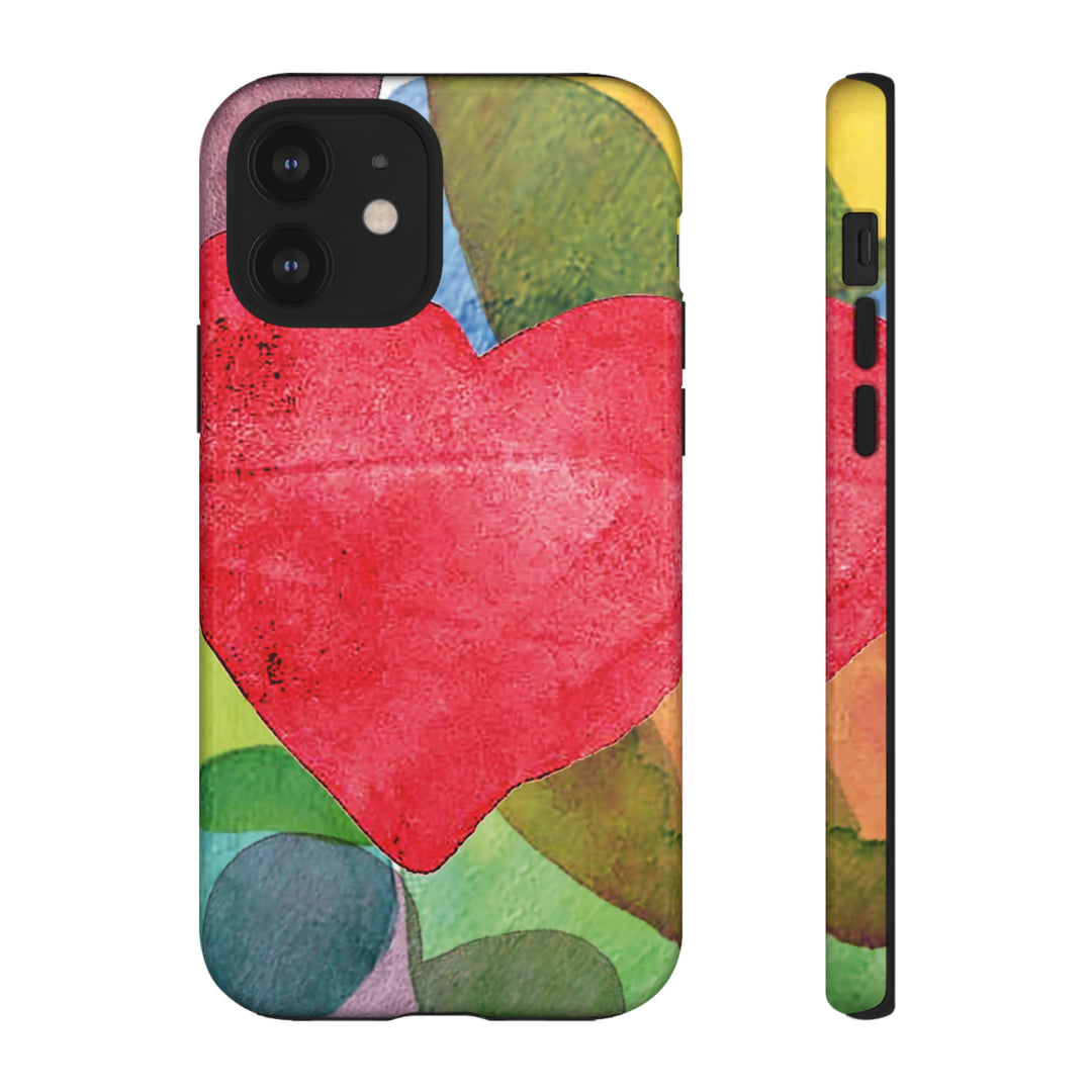 Cute IPhone Case | iPhone 15 Case | iPhone 15 Pro Max Case, Iphone 14 Case, Iphone 14 Pro Max Case IPhone Case for Art Lovers, Red Heart - Studio40ParkLane