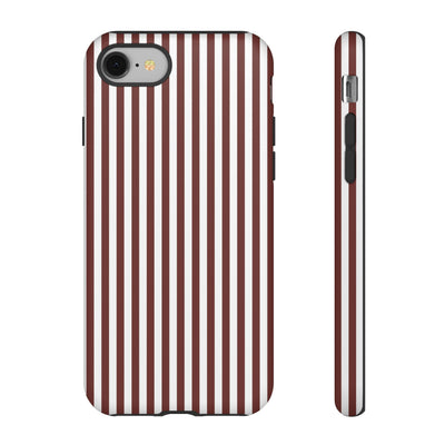 Tough Premium Chocolate Stripes Phone Case Gift for Her - For Apple iPhone 16 Pro Max 16e iPhone 15 Pro iPhone Iphone 14 Plus 13 Pro 12 SE XR - Studio40ParkLane
