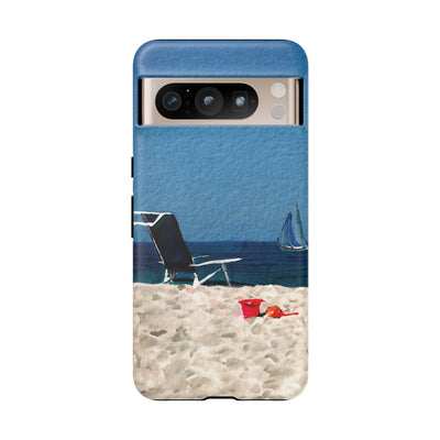 Cute Samsung Case | Cool Iphone Case | Summer Blue Beach Chair, Samsung S24, S23, S22, S21, IPhone 15 Case | Iphone 14 Case, Iphone 13 Case