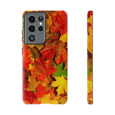 Fall Leaves Impact Resistant, Cute Phone Cases for Samsung S24, S23, S22, S21, IPhone 15 pro Iphone 14 pro Iphone 13 IPhone 12 Iphone 11