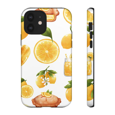 Impact Resistant, Lemon Fruit Pie, Cute Phone Cases for Samsung S24, S23, S22, S21, IPhone 15 pro Iphone 14 pro Iphone 13 IPhone 12 Iphone 11