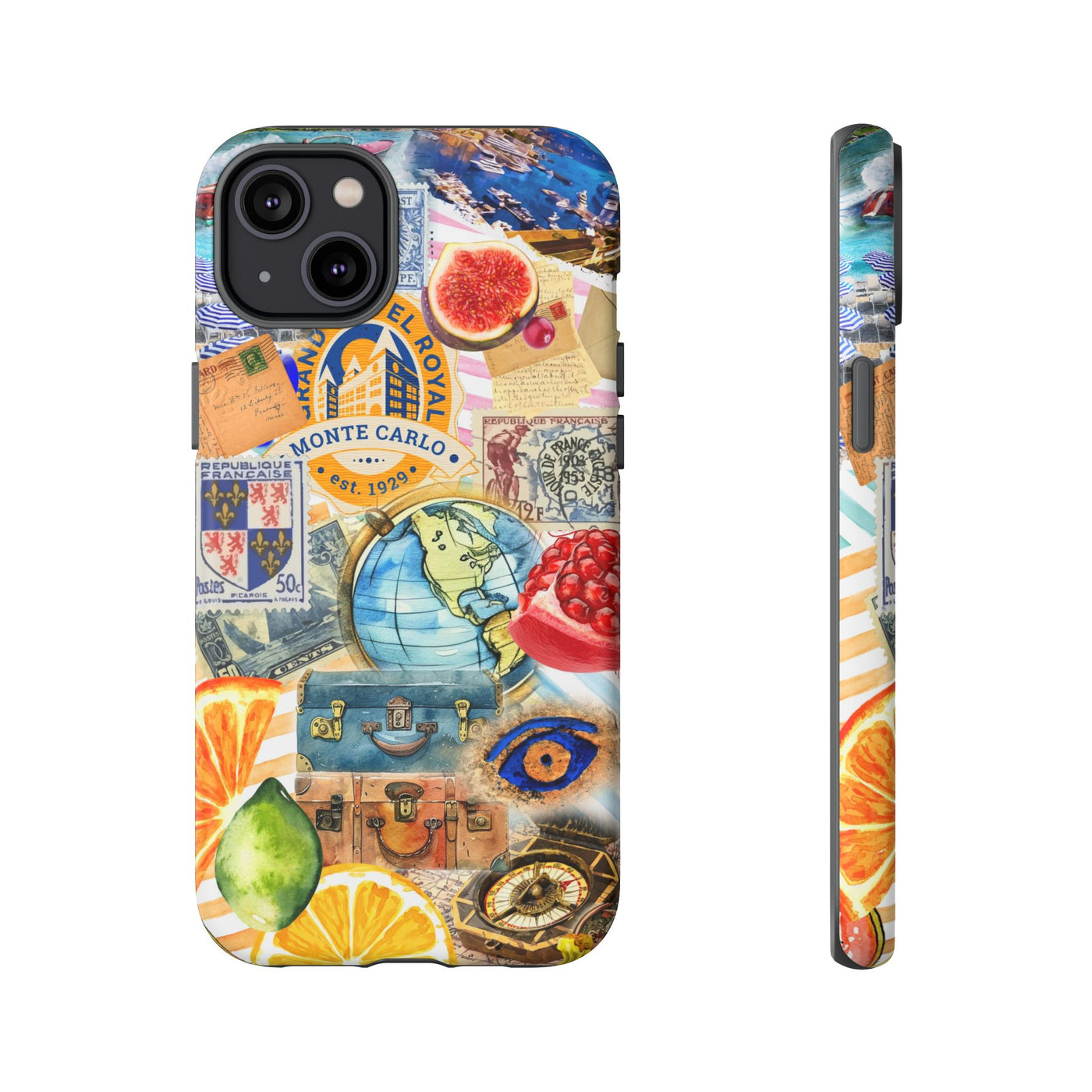 Cute European Summer Collage Phone Case, for IPhone 16 Case | Iphone 15, Iphone 14, IPhone 13 Case, 11 8 7, Samsung Galaxy S24, S23, S22, S21 Extra Protective