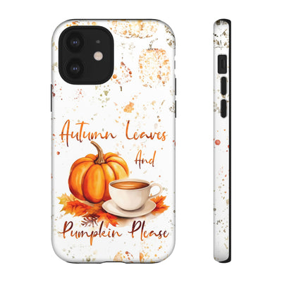 Impact Resistant, Fall Leaves Pumpkin Pie, Cute Phone Cases for Samsung S24, S23, S22, S21, IPhone 15 pro Iphone 14 pro Iphone 13 IPhone 12 Iphone 11