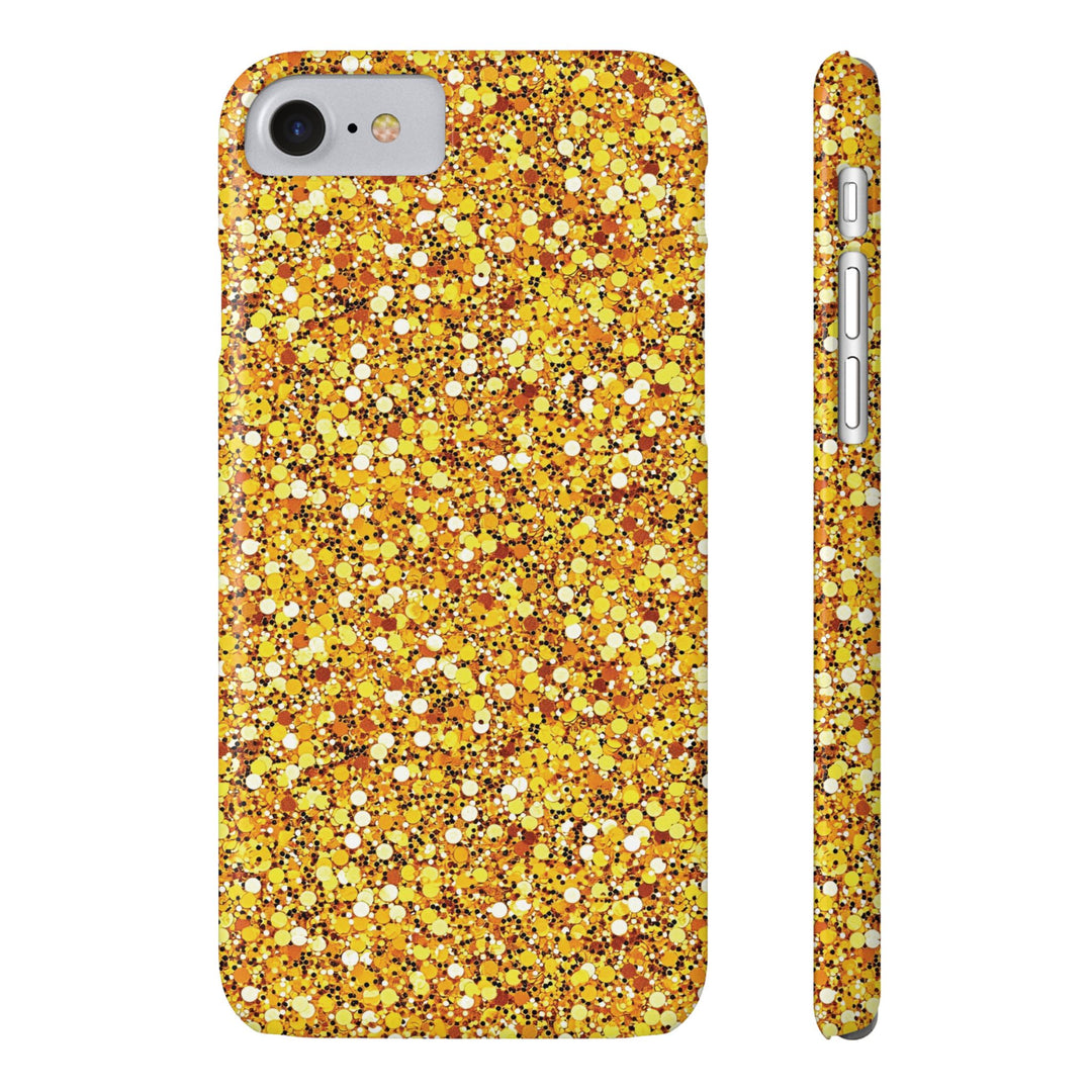 Slim Muted Gold Play on Faux Glitter Effect Cute Phone Cases for Iphone 16 Pro Max | iPhone 15 Case | iPhone 15 Pro Max Case, Iphone 14, Iphone 14 Pro Max, Iphone 13 12 11 8 7 - Studio40ParkLane