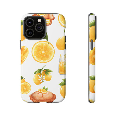 Impact Resistant, Lemon Fruit Pie, Cute Phone Cases for Samsung S24, S23, S22, S21, IPhone 15 pro Iphone 14 pro Iphone 13 IPhone 12 Iphone 11