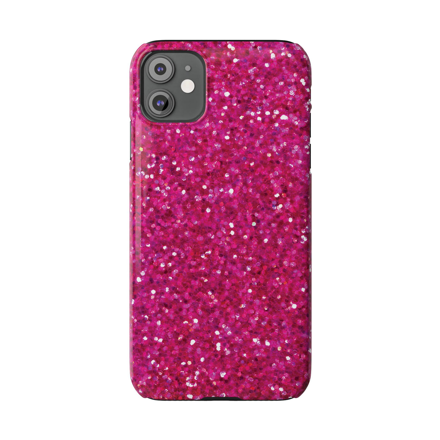 Slim Muted Pink Faux Play on Glitter Effect Cute Phone Cases for Iphone 16 Pro Max | iPhone 15 Case | iPhone 15 Pro Max Case, Iphone 14, Iphone 14 Pro Max, Iphone 13 12 11 8 7