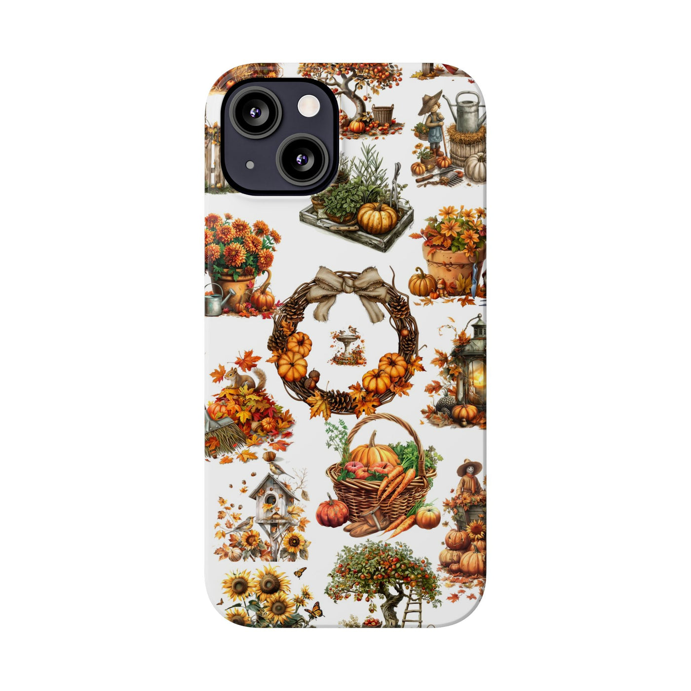 Slim Fall Leaves Collage Cute Phone Cases for Iphone | iPhone 15 Case | iPhone 15 Pro Max Case, Iphone 14, Iphone 14 Pro Max, Iphone 13, 12