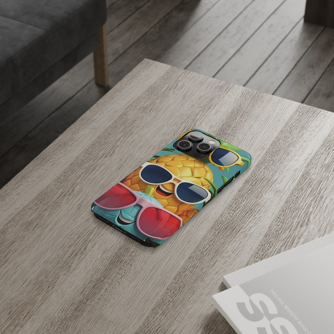 Slim Cute Phone Cases for Iphone - | iPhone 15 Case | iPhone 15 Pro Max Case, Iphone 14 Case, Iphone 14 Pro Max, Iphone 13, Summer Pineapple Fruit - Studio40ParkLane