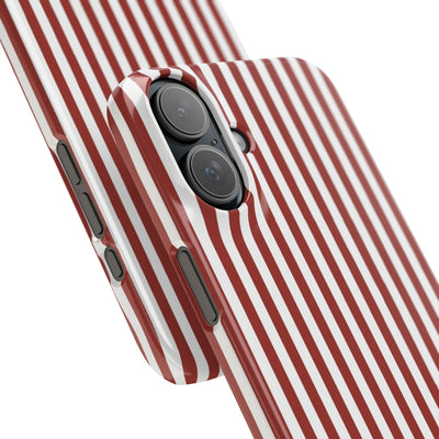 Slim Farmhouse Red Striped Cute Phone Case for Iphone 16 - | iPhone 15 Pro Max Case | iPhone 14 Case Iphone 13 12 11 10 9 8 7 Gift for Her - Studio40ParkLane