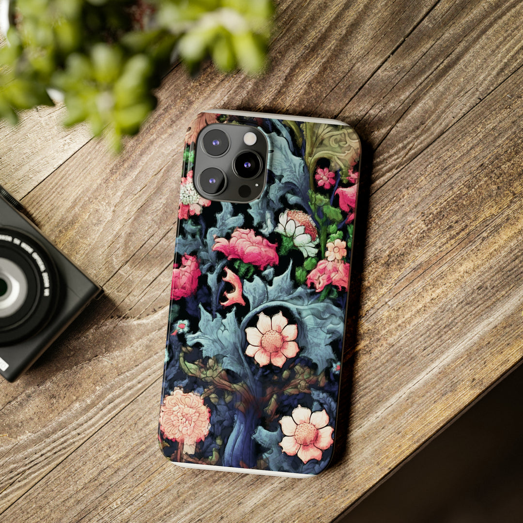 Slim Cute Phone Cases for Iphone - | iPhone 15 Case | iPhone 15 Pro Max Case, Iphone 14 Case, Iphone 14 Pro Max, Iphone 13, Flowers Scene - Studio40ParkLane