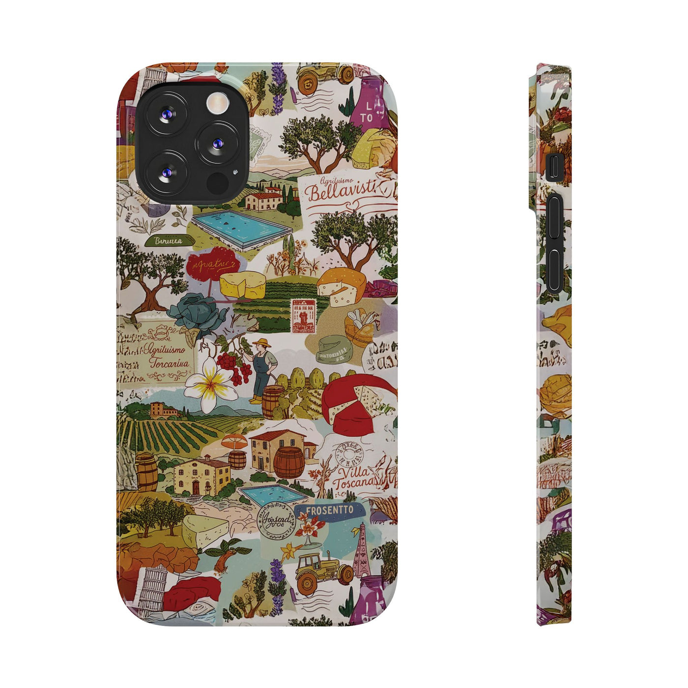Slim Italy Tuscany Coquette Collage Cute Phone Case for Iphone 17 - | iPhone 16 Pro Max Case | iPhone 15 Case Iphone 14 13 12 11 10 9 8 7 - Studio40ParkLane