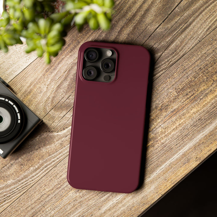Slim Burgundy Maroon Gift for Her Aesthetic Cute Phone Case for Iphone 16 - | iPhone 15 Pro Max Case | iPhone 14 Case 13 12 11 10 9 8 7 - Studio40ParkLane