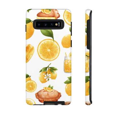 Impact Resistant, Lemon Fruit Pie, Cute Phone Cases for Samsung S24, S23, S22, S21, IPhone 15 pro Iphone 14 pro Iphone 13 IPhone 12 Iphone 11