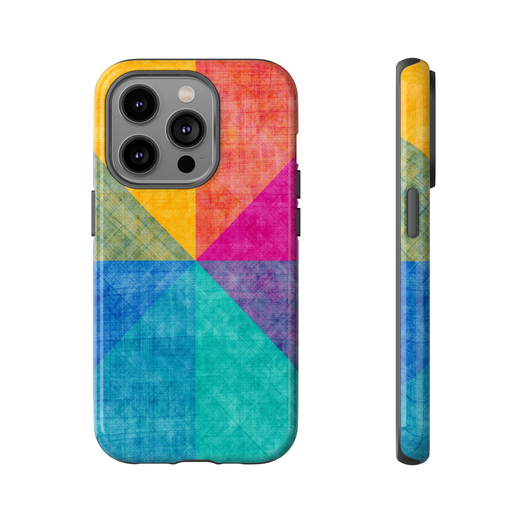 Impact Resistant, Colored Shapes, Cute Phone Cases for Samsung S24, S23, S22, S21, IPhone 15 pro Iphone 14 pro Iphone 13 IPhone 12 Iphone 11 - Studio40ParkLane