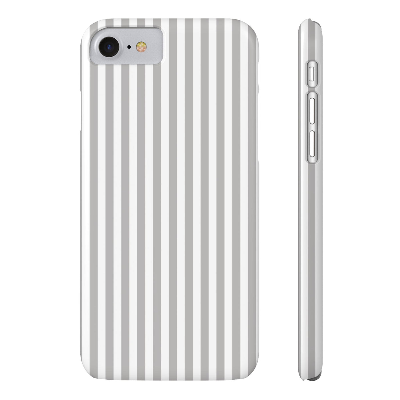 Slim Light Grey Striped Cute Phone Case for Iphone 16 - | iPhone 15 Pro Max Case | iPhone 14 Case Iphone 13 12 11 10 9 8 7 Gift for Her - Studio40ParkLane