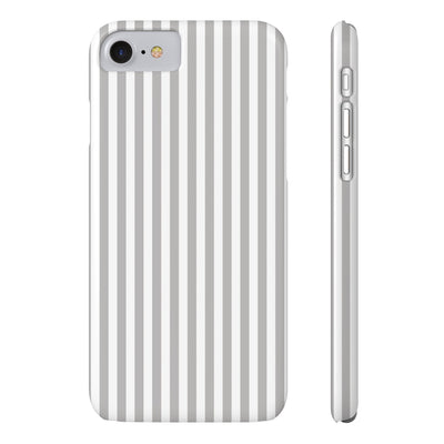 Slim Light Grey Striped Cute Phone Case for Iphone 16 - | iPhone 15 Pro Max Case | iPhone 14 Case Iphone 13 12 11 10 9 8 7 Gift for Her - Studio40ParkLane