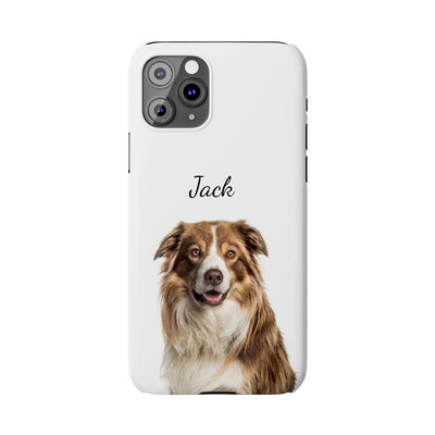 Slim Custom Personalized Pet Phone Cases Dog Phone Cases Cat Phone Cases for Iphone 16, 15, 14, 13, 12, 11, 8, 7 Custom Name Personalized Phone Case