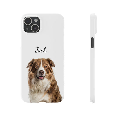 Custom Personalized Pet Phone Cases Dog Phone Cases Cat Phone Cases for Iphone 16, 15, 14, 13, 12, 11, 8, 7 Custom Name Personalized Phone Case