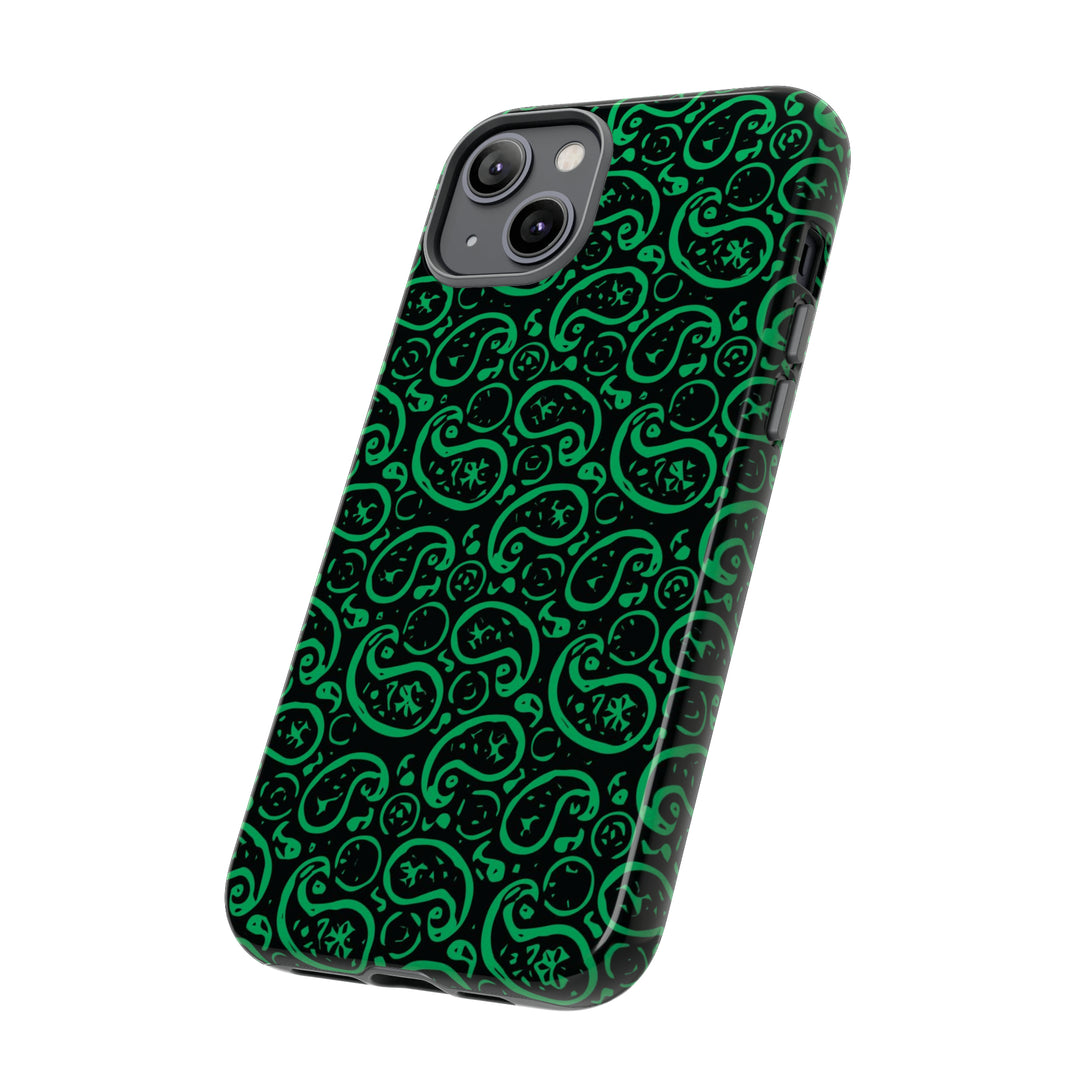Cute IPhone Case | iPhone 15 Case | iPhone 15 Pro Max Case, Iphone 14 Case, Iphone 14 Pro Max Case IPhone Case for Art Lovers, Paisley Green - Studio40ParkLane