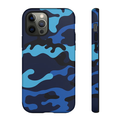 Cool IPhone Case | Blue Camouflage, iPhone 15 Case | iPhone 15 Pro Case, Iphone 14 Case, Iphone 14 Pro Max Case, Protective Iphone Case