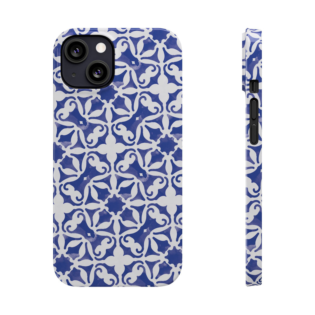 Slim Blue Mosaic Gift for Her Cute Phone Cases for Iphone 16 Case | iPhone 15 Case | iPhone 15 Pro Max Case, Iphone 14, Iphone 14 Pro Max, Iphone 13, 11,10,8,7 - Studio40ParkLane