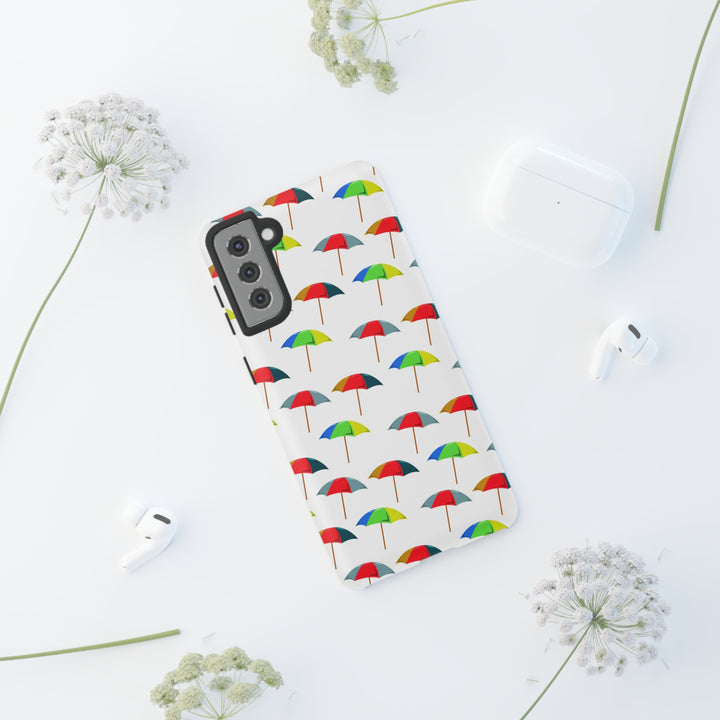 Cute Samsung Phone Case | Aesthetic Samsung Phone Case | Galaxy S23, S22, S21, S20 | Colorful Beach Parasols, Protective Phone Case - Studio40ParkLane