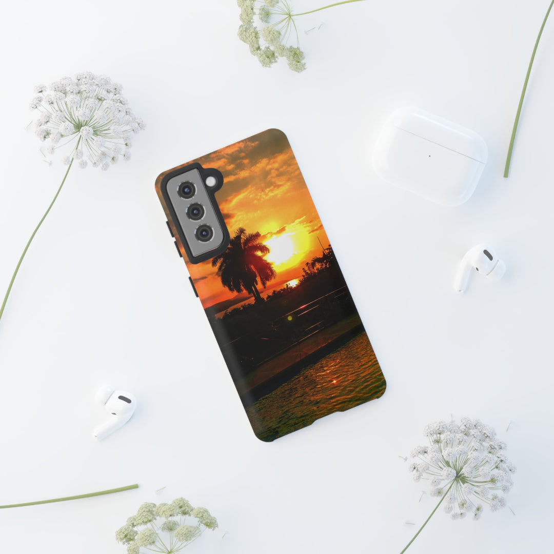 Cute Samsung Case | Cool Iphone Case | Summer Jamaica Pool Sunset, Samsung S24, S23, S22, S21, IPhone 15 Case | Iphone 14 Case, Iphone 13 Case - Studio40ParkLane