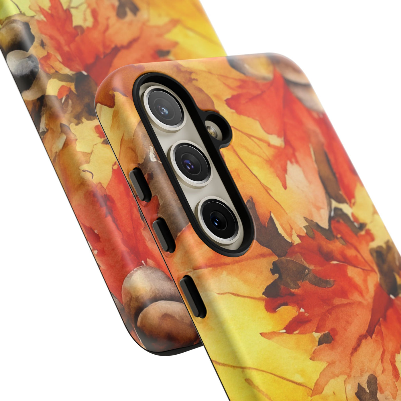 Impact Resistant, Fall Leaves, Cute Phone Cases for Samsung S24, S23, S22, S21, IPhone 15 pro Iphone 14 pro Iphone 13 IPhone 12 Iphone 11