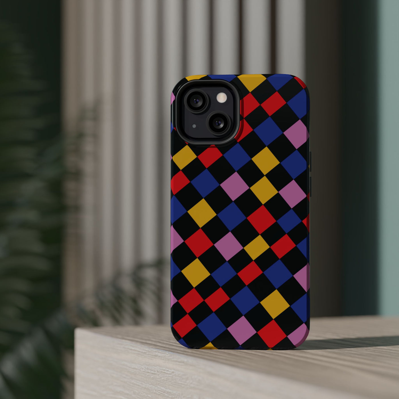 Aesthetic Colorful Checkerboard Tough Magsafe Phone Case - For iPhone 17 Pro Max iPhone 16 Pro iPhone 15 Iphone 14 Plus 13 Pro 12 11 Gift - Studio40ParkLane
