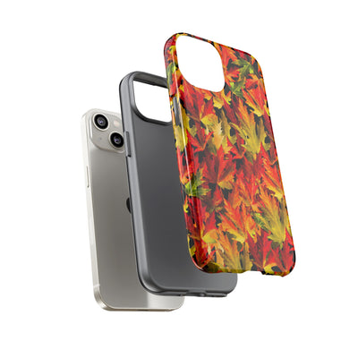 Fall Leaves Impact Resistant, Cute Phone Cases for Samsung S24, S23, S22, S21, IPhone 15 pro Iphone 14 pro Iphone 13 IPhone 12 Iphone 11