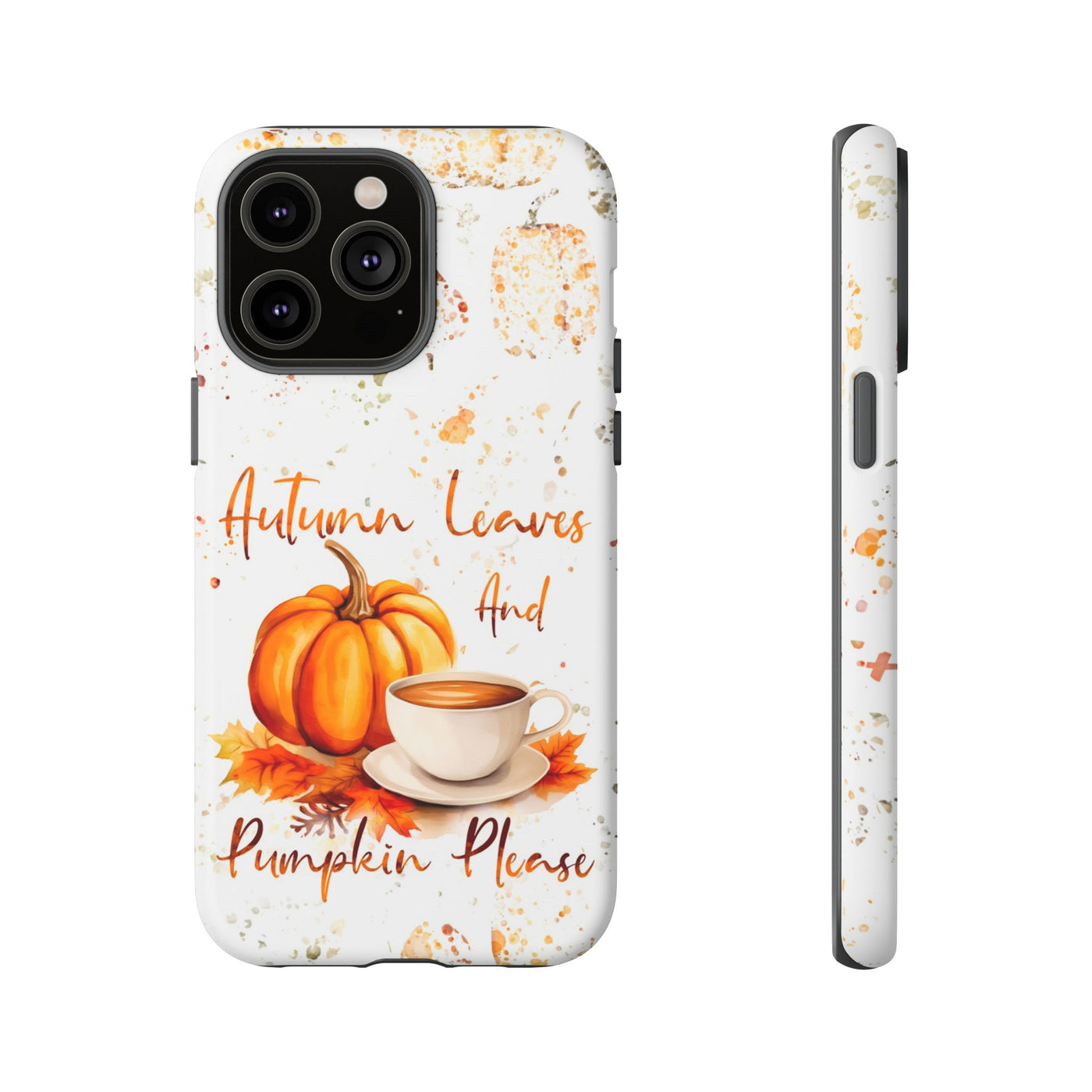 Impact Resistant, Fall Leaves Pumpkin Pie, Cute Phone Cases for Samsung S24, S23, S22, S21, IPhone 15 pro Iphone 14 pro Iphone 13 IPhone 12 Iphone 11