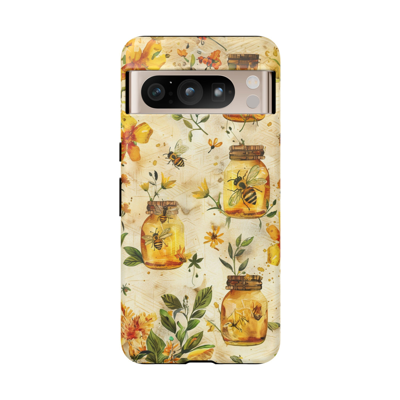 Impact Resistant, Honey Bees, Cute Phone Cases for Samsung S24, S23, S22, S21, IPhone 15 pro Iphone 14 pro Iphone 13 IPhone 12 Iphone 11