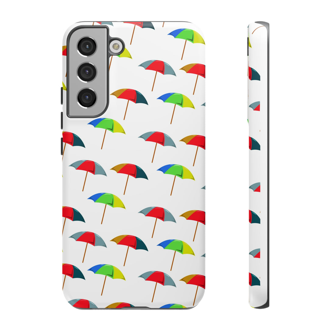 Cute Samsung Phone Case | Aesthetic Samsung Phone Case | Galaxy S23, S22, S21, S20 | Colorful Beach Parasols, Protective Phone Case - Studio40ParkLane
