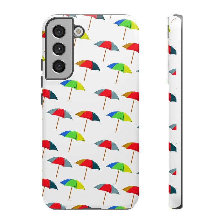 Cute Samsung Phone Case | Aesthetic Samsung Phone Case | Galaxy S23, S22, S21, S20 | Colorful Beach Parasols, Protective Phone Case - Studio40ParkLane