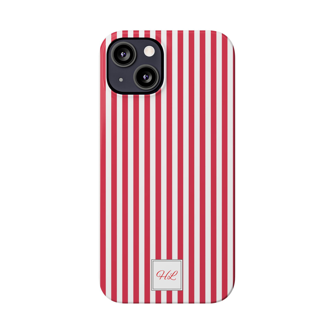 Slim Custom Personalized Winterberry Red Striped Phone Case for Iphone 17 - | iPhone 16 Pro Max Case | iPhone 15 Case Iphone 14 13 12 11 10 9 8 - Studio40ParkLane